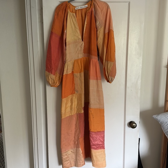 ALIX of Bohemia dress shades of yellow orange vintage saris CELESTE - Picture 10 of 11